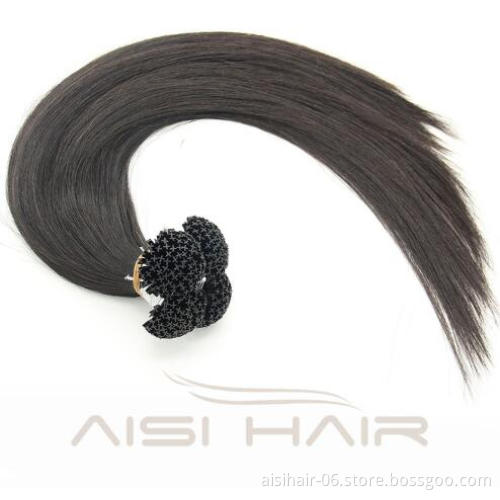 Aisi Hair Hot Sale Top Grade X-Tip Hair Extension Wholesale Natural Black Hair Extensions for Women